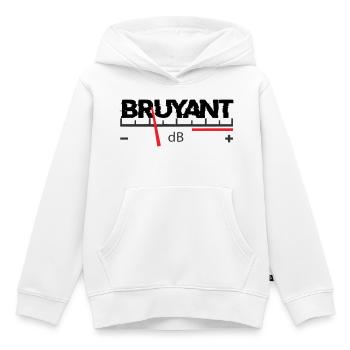 Bruyant  - Sweat Premium à capuche enfant bio - blanc - Devant - AI Model Kid Female (0cm)