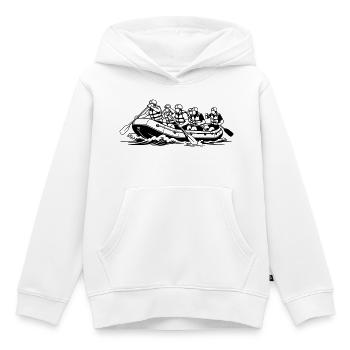 rafting - Sweat Premium à capuche enfant bio - blanc - Devant - AI Model Kid Female (0cm)