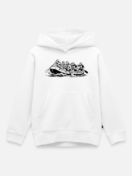 Rafting - Kinder Premium Organic Hoodie - Weiß