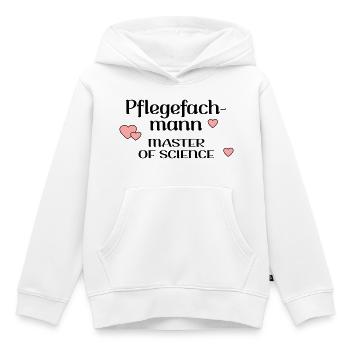 STUDIUM PFLEGE PFLEGEFACHMANN - Kinder Premium Organic Hoodie - Weiß - Vorne - AI Model Kid Female (0cm)