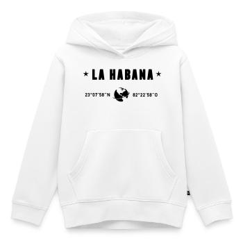 La Habana Cuba Coordinates Globe - Kids Premium Organic Hoodie - white - Front - AI Model Kid Female (0cm)
