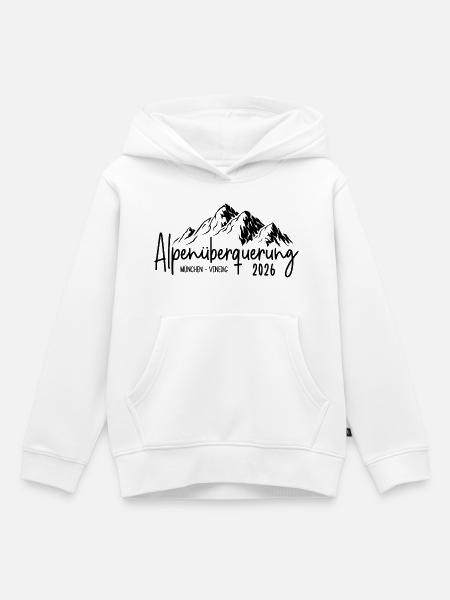 Alpenüberquerung 2026 München Venedig - Kinder Premium Organic Hoodie - Weiß