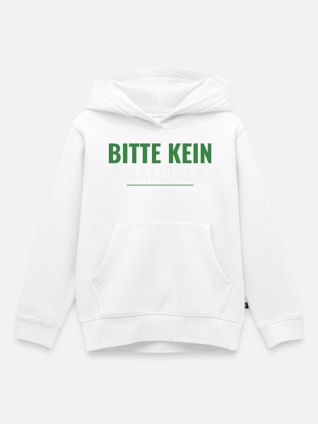 Bitte kein Smalltalk – Abschiedsgeschenk Shirt - Kinder Premium Organic Hoodie - Weiß