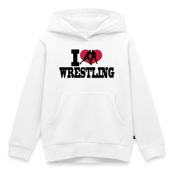 wrestling - Kinder Premium Organic Hoodie - Weiß - Vorne - AI Model Kid Female (0cm)