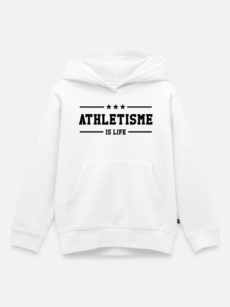 Leichtathletik ist Leben - Kinder Premium Organic Hoodie - Weiß