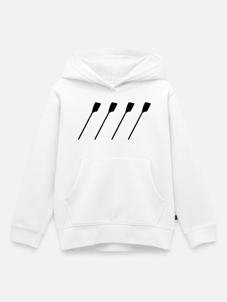 Ruder Skizze - Kinder Premium Organic Hoodie - Weiß