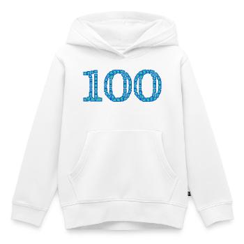 ANNIVERSARY. HAPPY BIRTHDAY. HAPPY BIRTHDAY. - Kids Premium Organic Hoodie - white - Front - AI Model Kid Female (0cm)
