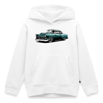 Vintage Classic Car Design - Kinder Premium Organic Hoodie - Weiß - Vorne - AI Model Kid Female (0cm)