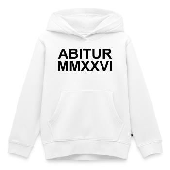 ABITUR - Kinder Premium Organic Hoodie - Weiß - Vorne - AI Model Kid Female (0cm)