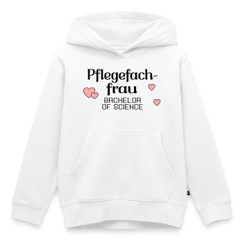 Licence en soins infirmiers - Diplôme en soins infirmiers - Sweat Premium à capuche enfant bio - blanc - Devant - AI Model Kid Female (0cm)