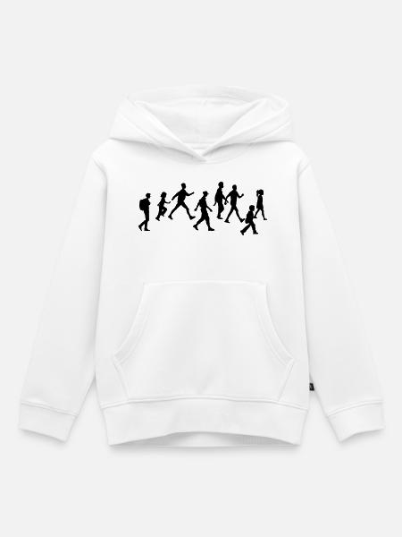 Walking Team Abenteuer - Kinder Premium Organic Hoodie - Weiß
