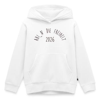 ABI: Freiheit - Kinder Premium Organic Hoodie - Weiß - Vorne - AI Model Kid Female (0cm)