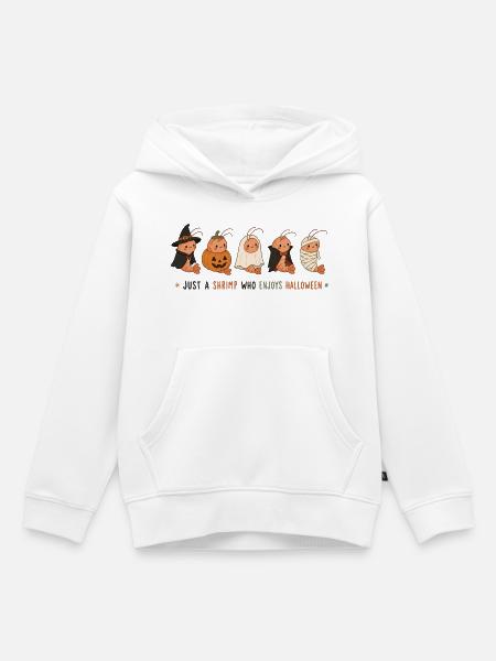 Halloween-Garnelen - Kinder Premium Organic Hoodie - Weiß