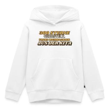 300 Sterne gebastelt - Frohe Weihnachten Kita - Kinder Premium Organic Hoodie - Weiß - Vorne - AI Model Kid Female (0cm)