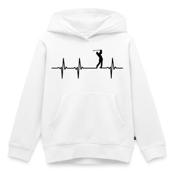 Impulsion de golfeurs - Sweat Premium à capuche enfant bio - blanc - Devant - AI Model Kid Female (0cm)