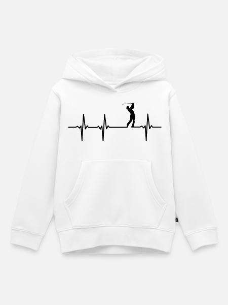 Golfer Puls - Kinder Premium Organic Hoodie - Weiß