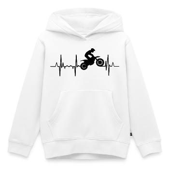 Motocross Herzlinie - Kinder Premium Organic Hoodie - Weiß - Vorne - AI Model Kid Female (0cm)