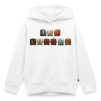 JET LAGLAG – valise en l’air - Sweat Premium à capuche enfant bio - blanc - Devant - AI Model Kid Female (0cm)