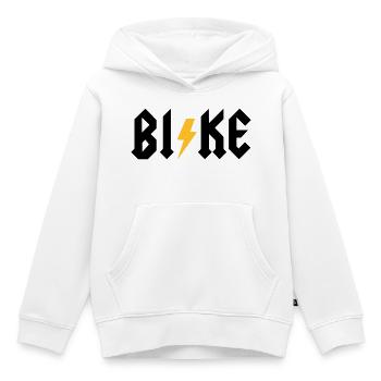 BI!KE - Kinder Premium Organic Hoodie - Weiß - Vorne - AI Model Kid Female (0cm)