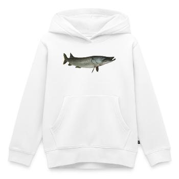 Brochet - Sweat Premium à capuche enfant bio - blanc - Devant - AI Model Kid Female (0cm)