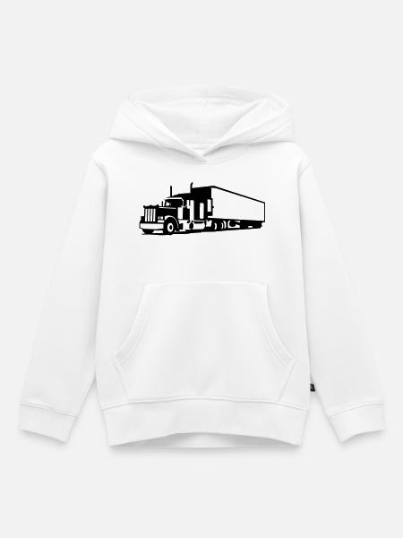 Truck - Kinder Premium Organic Hoodie - Weiß