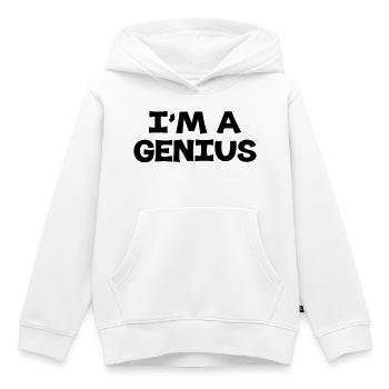 I'm a Genius - Kinder Premium Organic Hoodie - Weiß - Vorne - AI Model Kid Female (0cm)