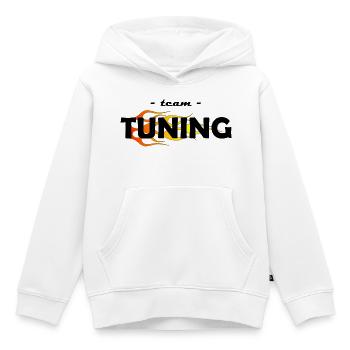 team tuning - Sweat Premium à capuche enfant bio - blanc - Devant - AI Model Kid Female (0cm)