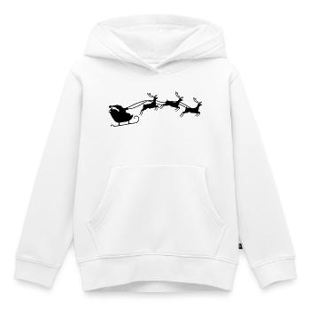 Weihnachtsmann mit Schlitten - Kinder Premium Organic Hoodie - Weiß - Vorne - AI Model Kid Female (0cm)