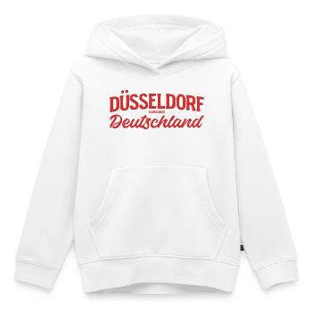 Düsseldorf Deutschland Retro Schriftlogo - Kinder Premium Organic Hoodie - Weiß - Vorne - AI Model Kid Female (0cm)
