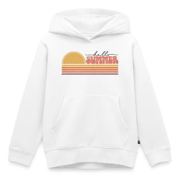 Été - Sweat Premium à capuche enfant bio - blanc - Devant - AI Model Kid Female (0cm)