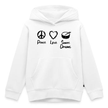 Kleine Trommel - Kinder Premium Organic Hoodie - Weiß - Vorne - AI Model Kid Female (0cm)