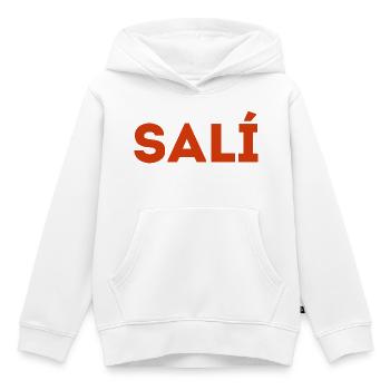 Salí company logo - Kids Premium Organic Hoodie - white - Front - AI Model Kid Female (0cm)