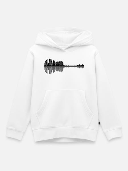 Gitarre Skyline - Kinder Premium Organic Hoodie - Weiß
