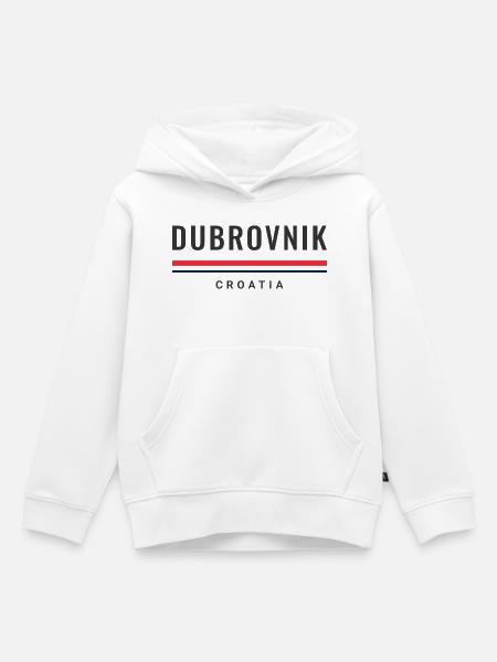 Stadt Dubrovnik, Kroatien - Kinder Premium Organic Hoodie - Weiß