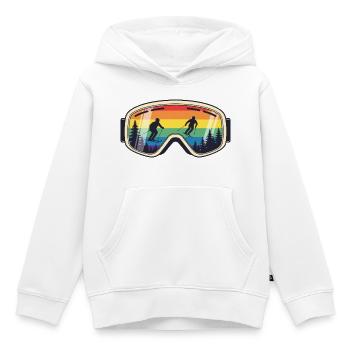 Skibrillenbogen Ciel Mountain - Kinder Premium Organic Hoodie - Weiß - Vorne - AI Model Kid Female (0cm)
