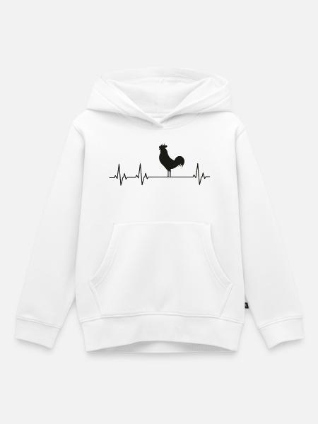 Hühner Fans -  Hahn - Gockel - Küken - Kinder Premium Organic Hoodie - Weiß