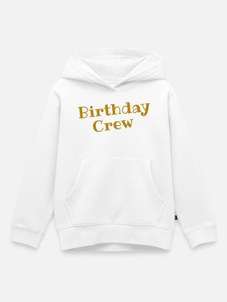 Birthday Crew - Kinder Premium Organic Hoodie - Weiß