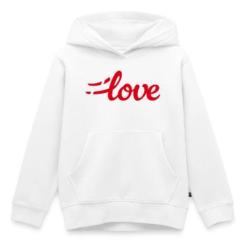 Hashtag Amour Amour Mariage Citations cool couple - Sweat Premium à capuche enfant bio - blanc - Devant - AI Model Kid Female (0cm)