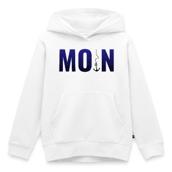 Bonjour - Sweat Premium à capuche enfant bio - blanc - Devant - AI Model Kid Female (0cm)