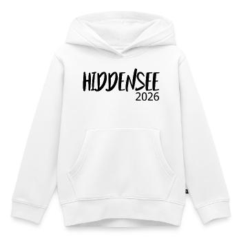 Hiddensee_2026 - Kinder Premium Organic Hoodie - Weiß - Vorne - AI Model Kid Female (0cm)