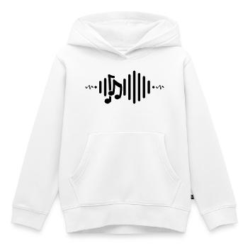 Musikalische Noten, Rhythmus. - Kinder Premium Organic Hoodie - Weiß - Vorne - AI Model Kid Female (0cm)
