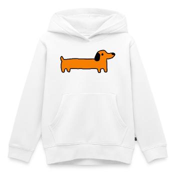 Dackel Hund Geschenk - Kinder Premium Organic Hoodie - Weiß - Vorne - AI Model Kid Female (0cm)