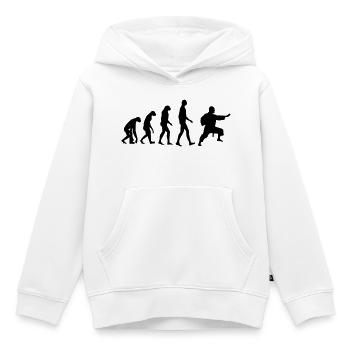 Jiu Jitsu / Jujutsu / Jiujitsu / Art Martial - Sweat Premium à capuche enfant bio - blanc - Devant - AI Model Kid Female (0cm)