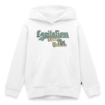 Kapitalismus Tötet das Menschliche - Kinder Premium Organic Hoodie - Weiß - Vorne - AI Model Kid Female (0cm)