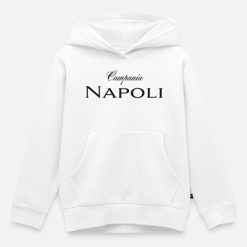 Napoli - Sweat Premium à capuche enfant bio - blanc