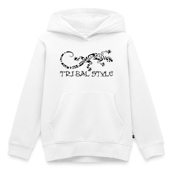 Polynesische schwarze Eidechse - Kinder Premium Organic Hoodie - Weiß - Vorne - AI Model Kid Female (0cm)