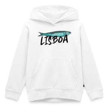 Lissabon Sardine Illustration Portugal im Sommer - Kinder Premium Organic Hoodie - Weiß - Vorne - AI Model Kid Female (0cm)