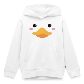 Ich bin eine Ente – Lustiges Kostüm T-Shirt - Kinder Premium Organic Hoodie - Weiß - Vorne - AI Model Kid Female (0cm)