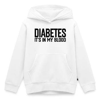 diabetes - Kids Premium Organic Hoodie - white - Front - AI Model Kid Female (0cm)