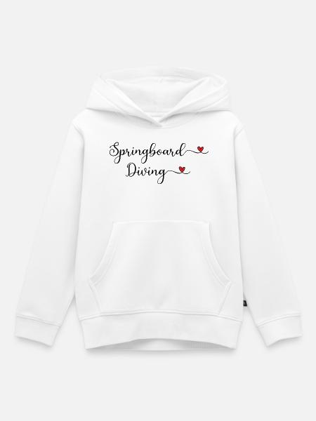 Springboard Diving - Kinder Premium Organic Hoodie - Weiß